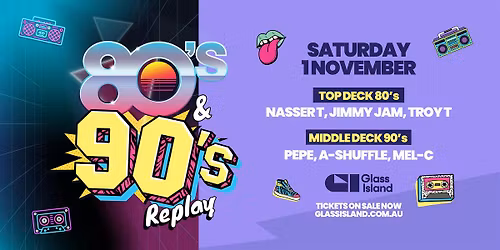 Glass Island - 80s & 90s REPLAY -  Sat 01 Nov 2025