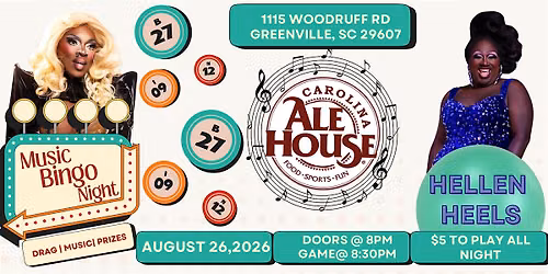 Drag Music Bingo @ Carolina Ale House
