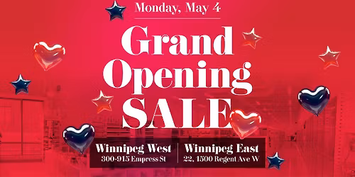 Winnipeg Grand Opening Sale