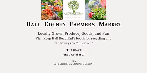 Keep Hall Beautiful at the Hall County Farmers Market
