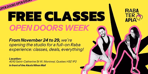 FREE CLASSES \/\/ OPEN DOORS WEEK