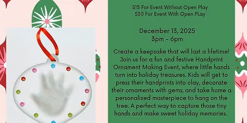 Handprint Christmas Ornament Making
