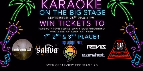 FREE Karaoke on the BIG stage! Win tickets! 