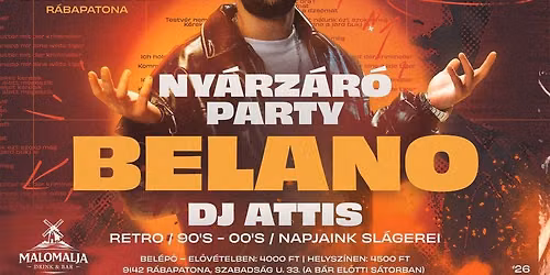 \ud83d\udd25 NY\u00c1RZ\u00c1R\u00d3 PARTY \u2726 DJ ATTIS \u2726 BELANO \ud83d\udd25\ud83c\udfa4