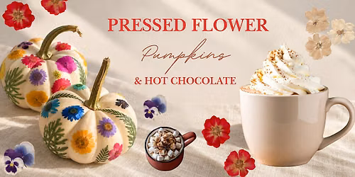 Pressed Flower Pumpkin Decorating & Hot Chocolate - Sip and Craft Arlington