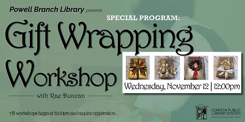 Gift Wrapping Workshop with Rae Duncan