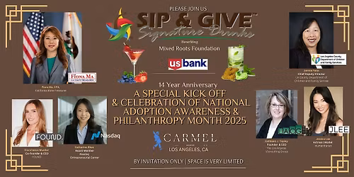 SIP & GIVE: A Special Kick Off- National Adoption & Philanthropy Month 2025