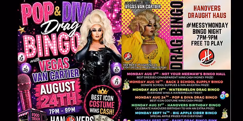 Pop & Diva Drag Bingo @ Hanovers Pflugerville