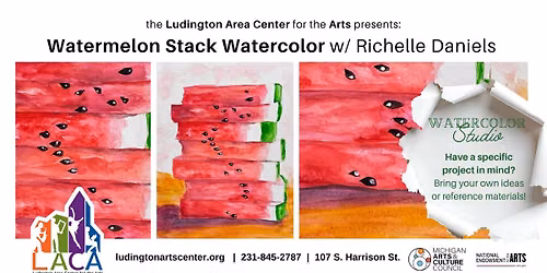 Watermelon Stack Watercolor w\/ Richelle Daniels