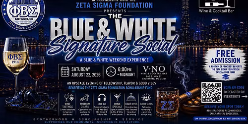 Blue & White Signature Social