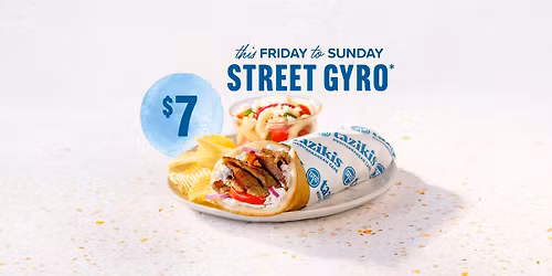 Customer Appreciation Month: $7 Street Gyro Weekends!