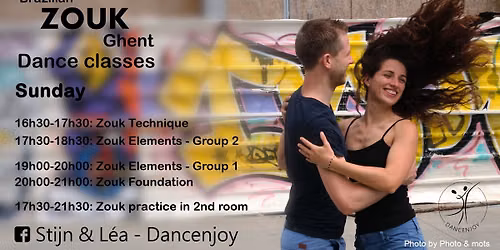 Zouk dance classes | Sunday - Semester 1