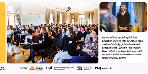 Konference Z v\u00fdzkumu do \u0161kol: Jak v praxi zav\u00e1d\u011bt, co ve vzd\u011bl\u00e1v\u00e1n\u00ed opravdu funguje?