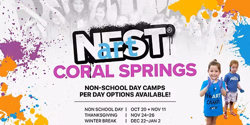 artNEST Coral Springs Non-School Day Camps!