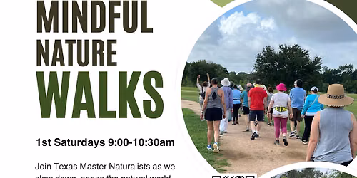Free Mindful Nature Walk June 6th at Cullinan Park