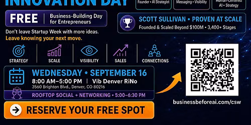 FREE Human \u00d7 AI Business Innovation Day: Scale Smarter, & Connect Better