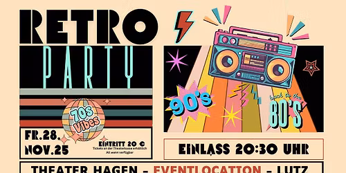 RETRO PARTY Hits der 70er-80er-90er