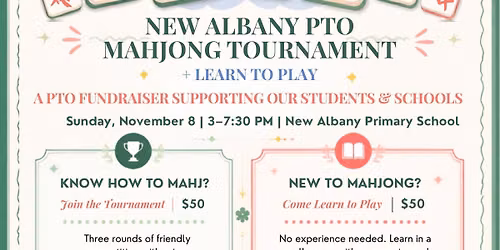 Fundraiser Event: Mahjong Tournament + Learn to Play