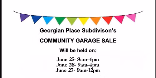 Holiday Habits garage sale and community garage sale