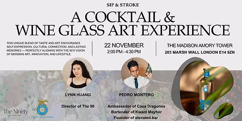 Sip & Stroke | A Cocktail &  Wine Glass Art Experience