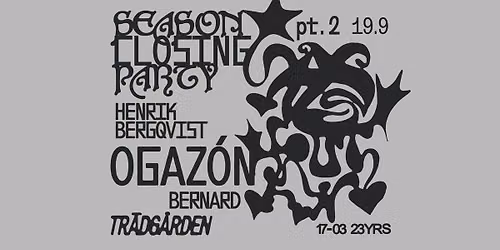 TR\u00c4DG\u00c5RDEN CLOSING SATURDAY
