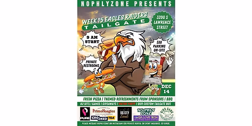 Eagles Tailgate Week 15 Las Vegas Raiders - December 14