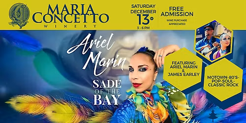 CELEBRATE WITH WINE  AND MUSIC Featuring Ariel Marin &  James Earley