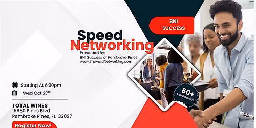 Broward Business Speed Networking - Pembroke Pines \/ Weston (In Person)