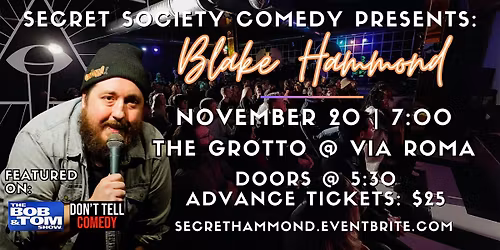 Blake Hammond | Secret Society Comedy In North Royalton