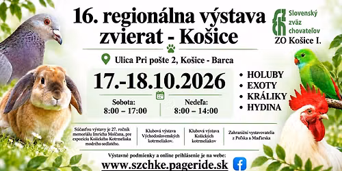 V\u00fdstava zvierat Ko\u0161ice - Barca 17.-18.10.2026