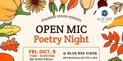 Strangely Spoken: A Night of Open Mic Poetry