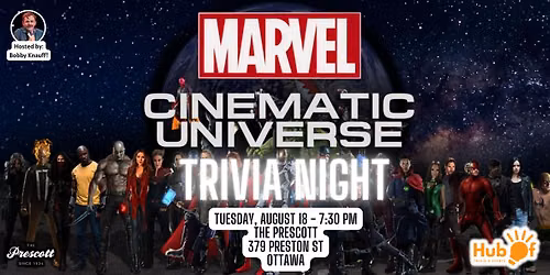 MARVEL CINEMATIC UNIVERSE Trivia Night - The Prescott (Ottawa)