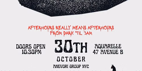 Halloween after Hours@Aquarelle (18+ to enter) (21+ to drink)