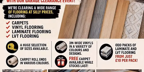 Stock Clearance Garage Sale 