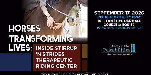 Horses Transforming Lives: Inside Stirrup 'n Strides Therapeutic Riding Center