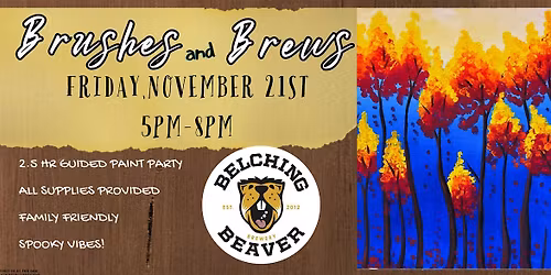 Trees in Autumn - Paint and Pints at Belching Beaver