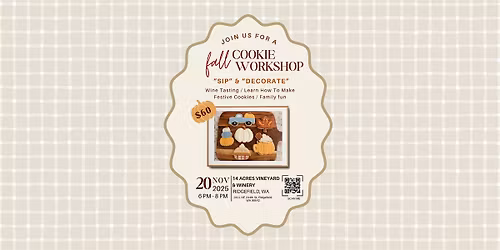 "Sip" and "Decorate" Fall Cookie Decorating Class
