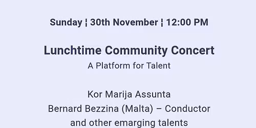 Lunchtime Community Concert 