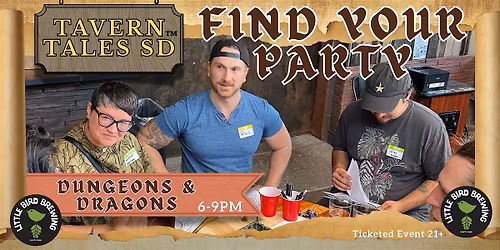 October 28th - TTSD:  Find Your Party (D&D)