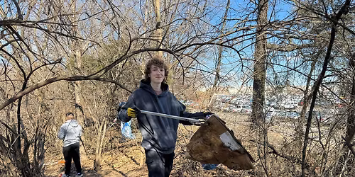 Trash and vegetation removal north of Four Mile Run