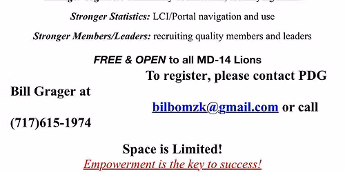 MD 14 Annual Fall Leadership Symposium