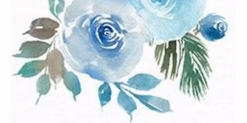 Adult Watercolor Study Group - Blue Roses
