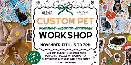 November Custom Pet Keychain & Ornament Workshop