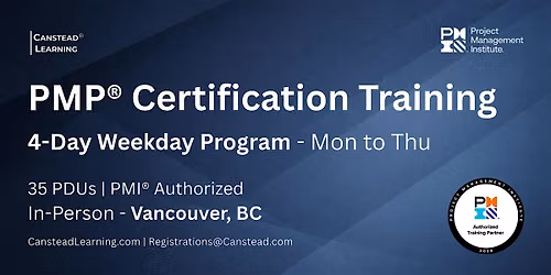 PMP\u00ae Exam Prep \u2013 4-Day Certification Training (Vancouver)