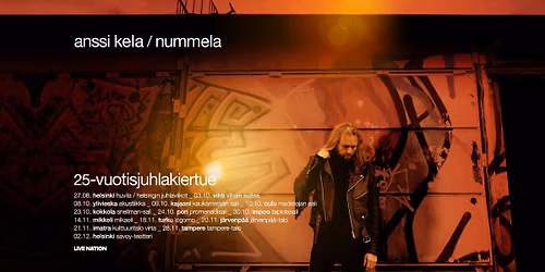 Anssi Kela - Nummela 25-vuotisjuhlakonserttikiertue, Madetojan sali, Oulu 10.10.2026