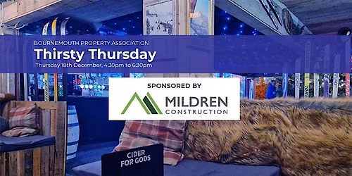 Thirsty Thursday Networking Drinks at The Alpine Bar