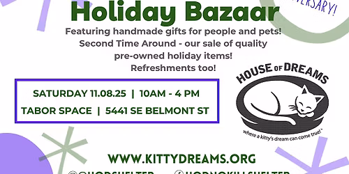 25th Annual Pretty Kitty Holiday Bazaar