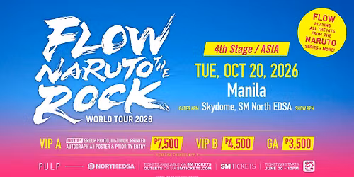FLOW WORLD TOUR 2026 \u201dNARUTO THE ROCK" IN MANILA