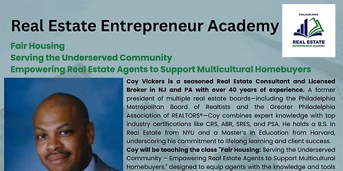 Fair Housing: Serving the Underserved Community (Required)