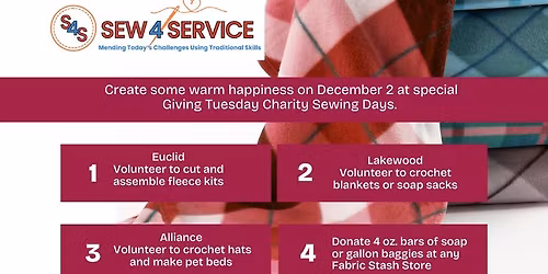 Giving Tuesday Charity Sewing Event